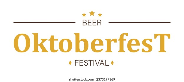 Banner for Oktoberfest on white background