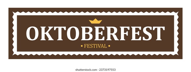 Banner for Oktoberfest on white background