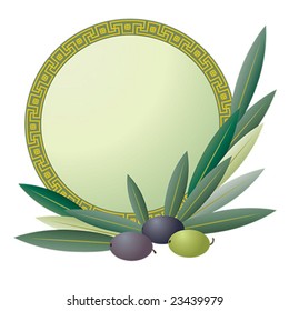 banner with the olive pattern