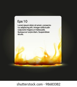 Banner on fire