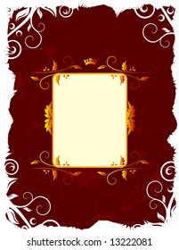 Banner on the floral background