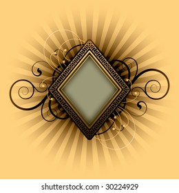 banner on a floral background