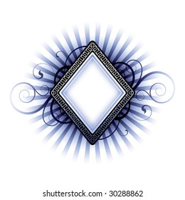 banner on a floral background