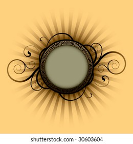 banner on a floral background