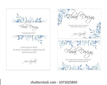 Banner on flower background. Wedding Invitation, modern card Design. eps 10.