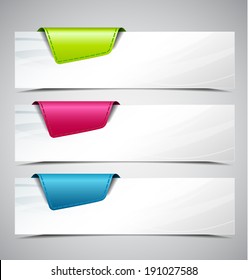 Banner on the product description with a space for text 