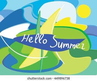 banner on the theme of summer