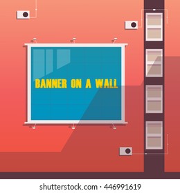 banner on a wall