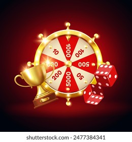 Banner for online casino. Vector illustration.