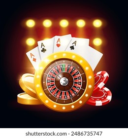 Banner for online casino. Vector illustration.