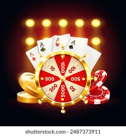 Banner for online casino. Vector illustration.