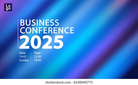 Banner to the online conference background. Web media event. Dynamic Background. Futuristic Poster for Corporate Meeting, Online Courses, Webinar, Seminar. Conference, Business Event Announcement.