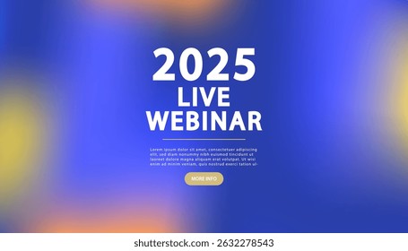 Banner to the online conference background. Web media event. Dynamic Background. Futuristic Poster for Corporate Meeting, Online Courses, Webinar, Seminar. Conference, Business Event Announcement.