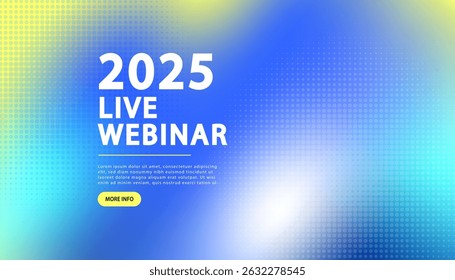 Banner to the online conference background. Web media event. Dynamic Background. Futuristic Poster for Corporate Meeting, Online Courses, Webinar, Seminar. Conference, Business Event Announcement.