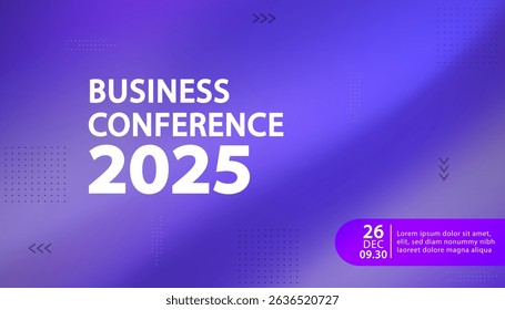 Banner to the online conference background. Web media event. Dynamic Background. Futuristic Poster for Corporate Meeting, Online Courses, Webinar, Seminar. Conference, Business Event Announcement.