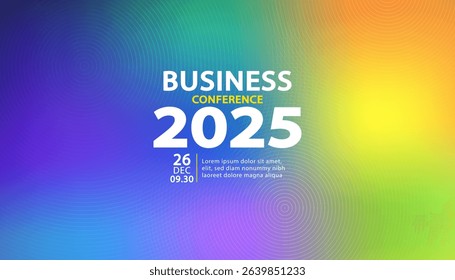 Banner to the online conference background. Web media event. Dynamic Background. Futuristic Poster for Corporate Meeting, Online Courses, Webinar, Seminar. Conference, Business Event Announcement.