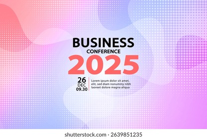 Banner to the online conference background. Web media event. Dynamic Background. Futuristic Poster for Corporate Meeting, Online Courses, Webinar, Seminar. Conference, Business Event Announcement.