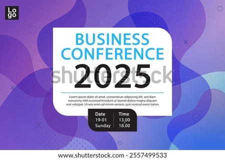 Banner to the online conference background. Web media event. Dynamic Background. Futuristic Poster for Corporate Meeting, Online Courses, Webinar, Seminar. Conference, Business Event Announcement.
