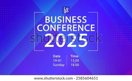 Banner to the online conference background. Web media event. Dynamic Background. Futuristic Poster for Corporate Meeting, Online Courses, Webinar, Seminar. Conference, Business Event Announcement.