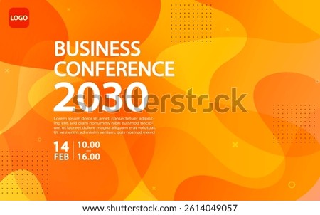 Banner to the online conference background. Web media event. Dynamic Background. Futuristic Poster for Corporate Meeting, Online Courses, Webinar, Seminar. Conference, Business Event Announcement.