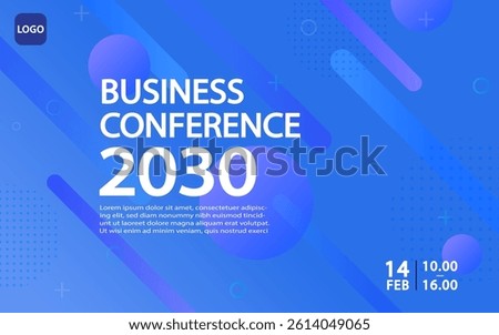 Banner to the online conference background. Web media event. Dynamic Background. Futuristic Poster for Corporate Meeting, Online Courses, Webinar, Seminar. Conference, Business Event Announcement.