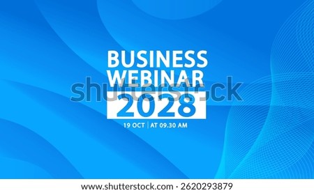 Banner to the online conference background. Web media event. Dynamic Background. Futuristic Poster for Corporate Meeting, Online Courses, Webinar, Seminar. Conference, Business Event Announcement.