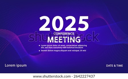Banner to the online conference background. Web media event. Dynamic Background. Futuristic Poster for Corporate Meeting, Online Courses, Webinar, Seminar. Conference, Business Event Announcement.