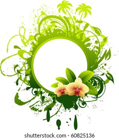 Banner with orchid.
