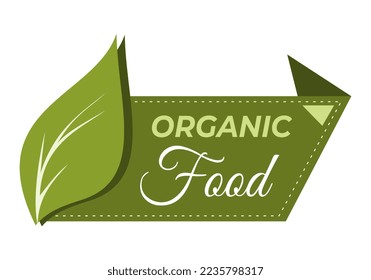 banner organic food quality seal green