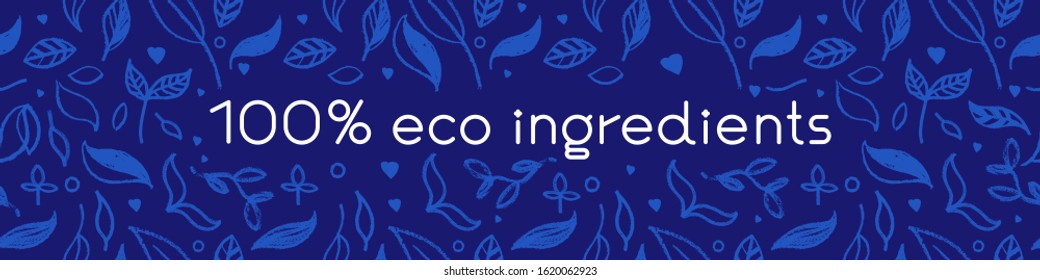 Banner organic ingredients, template design for healthy food concept, vegetarian food banner for eco store and market, eco-friendly background, green thinking concept, environmentally friendly banner.