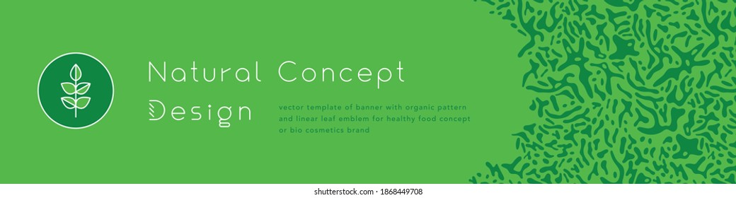 Banner organic ingredients, template design for healthy food concept, vegetarian food banner for eco store and market, eco-friendly background, green thinking concept, environmentally friendly banner.