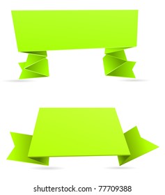 pancarta origami green