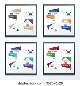 banner origami set 4 item