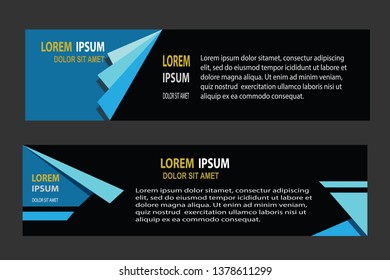 Banner origami vector.modern template design for web