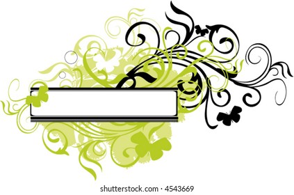 banner with ornament - vector