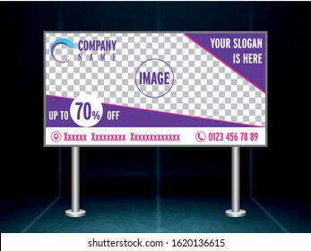 Banner For Outdoor Advertising And Website. Billboard And Slider Design Template.