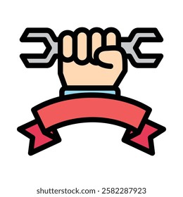 Banner outline color icon. use for modern concept, print, UI, UX kit, web and app development. Vector EPS 10, related to industrial, business, finance, investment.