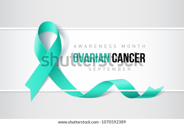 Banner with Ovarian Cancer Awareness\
Realistic Ribbon. Design Template for Websites\
Magazines