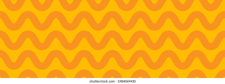 Banner with pasta. Abstract wavy lines for packaging. Seamless pattern with noodles. Element for menu