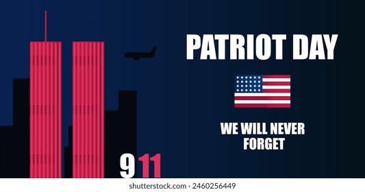 Banner for Patriot Day or National Day of Prayer and Remembrance