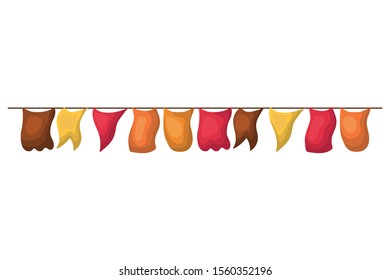 Banner pennant design, Flag event line sports decoration and winning theme Vector illustration