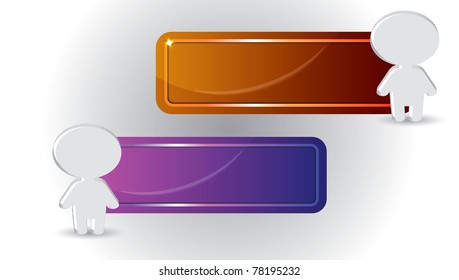 Banner with person icon