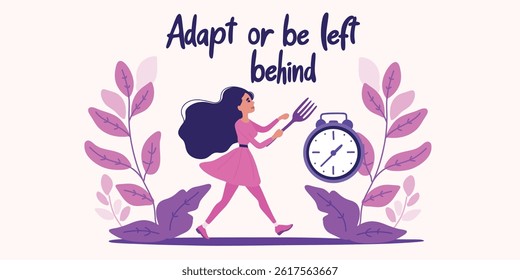 Banner with the phrase Adapt or be left behind