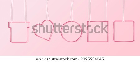 Banner pink 5 form advertising for Valentine's Day
