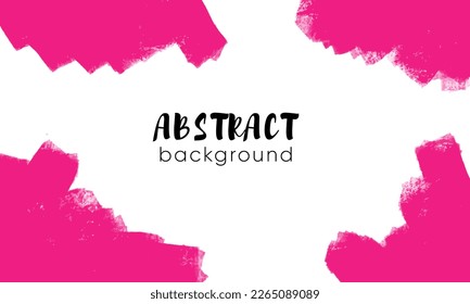 Banner with pink abstract shapes. Vector illustration