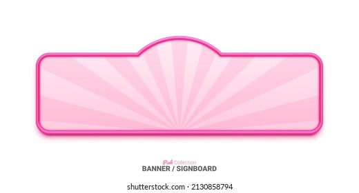 Cartel con marco rosa