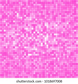 banner pixel pink. poster mosaic squares abstract purple. background pattern color for design. magenta grunge texture. halftone effect. eps10 vector illustration.