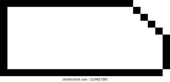 Banner pixel shapes for your designed games or adsvertising