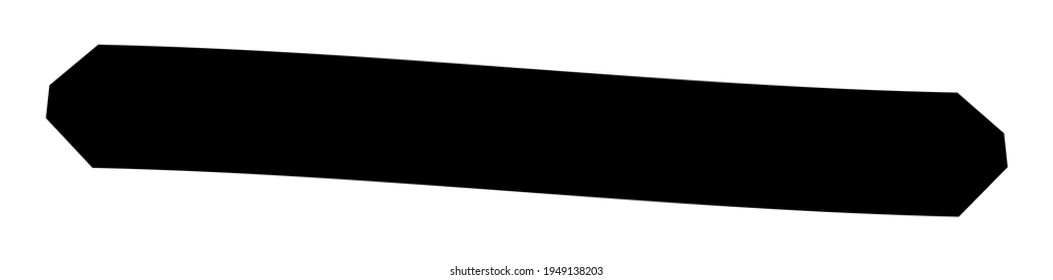 Banner, Plakette oder Tag, Etikettenform. Oblong, langer rechteckiger Banner, Band als Werbeelement