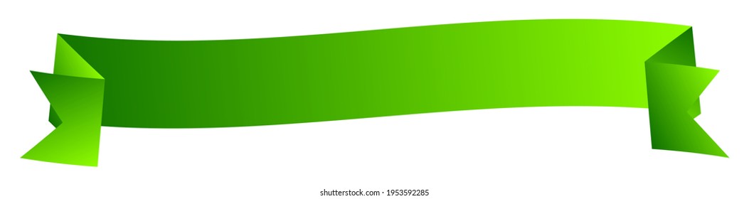 Banner, plaque or tag, label shape. Oblong, long rectangular banner, ribbon as promotion element